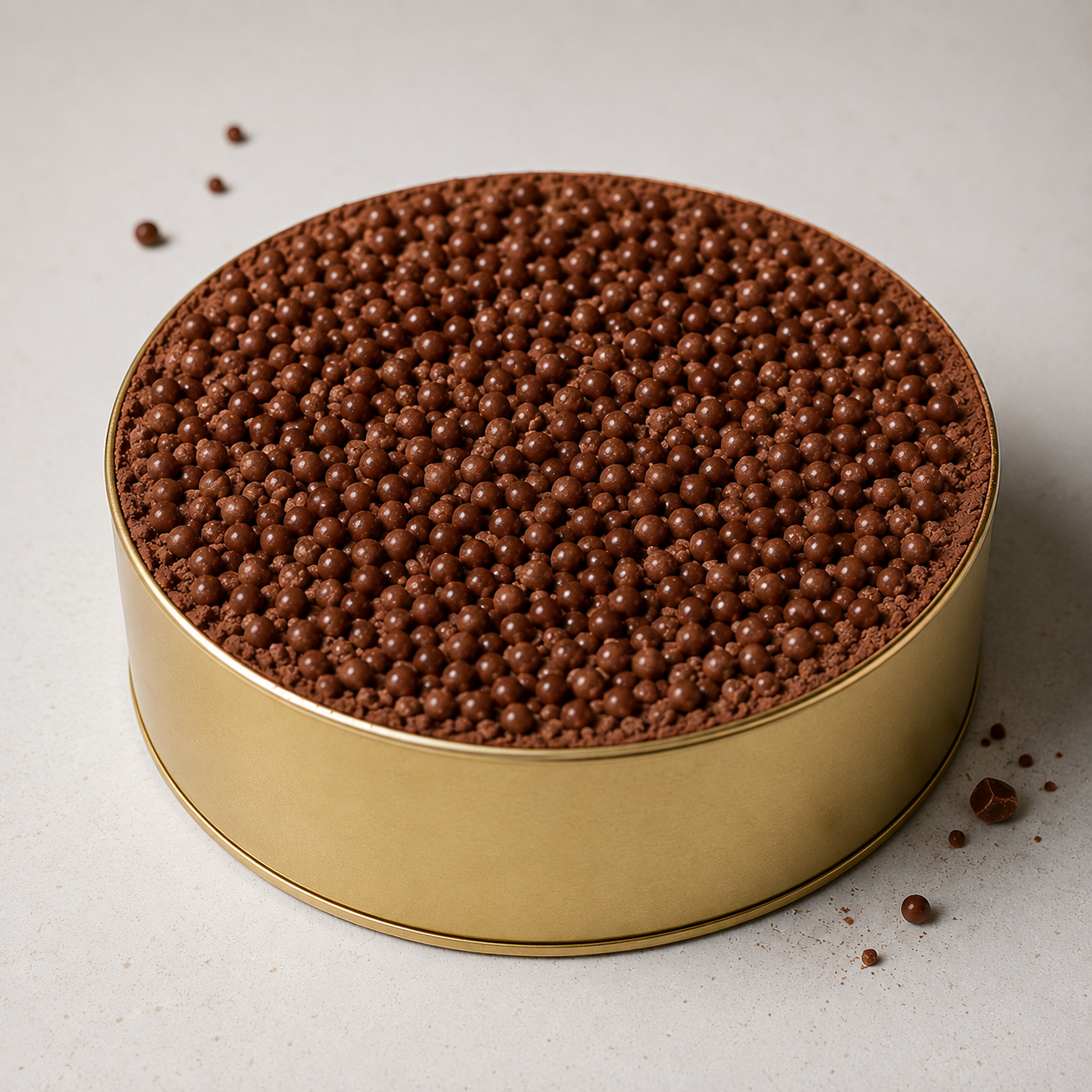 Tiramisu with chocolate pearls