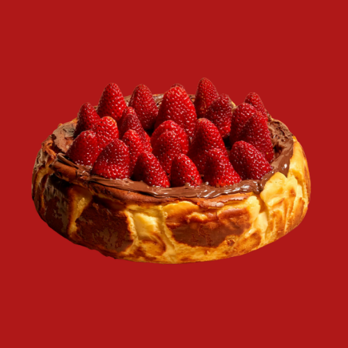 4. Strawberries & Ganache Basque Cheesecake